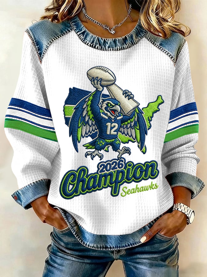 Women's Rugby Print Sweatshirt