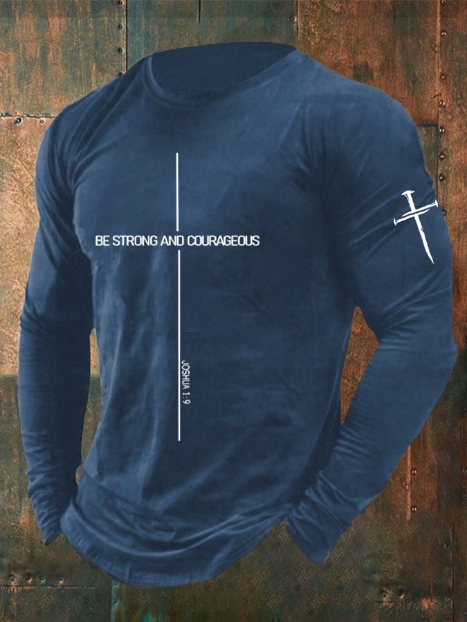 🔥Buy 3 Get 15% Off🔥Men'S Be Strong Courageous Print Casuasl T-Shirt