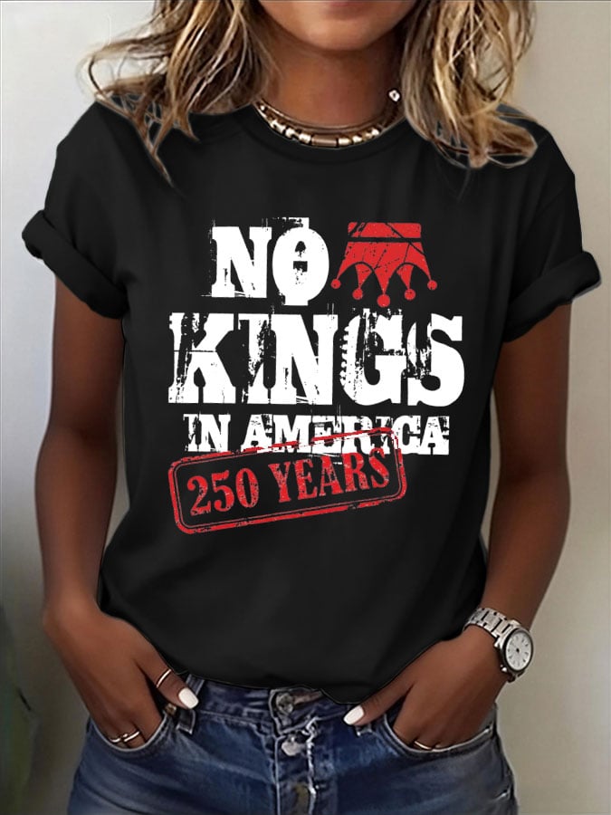 Women's No Kings Print T-Shirt