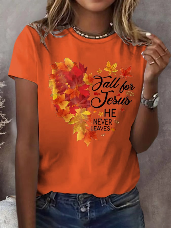 Women's Casual Retro Autumn Faith T-Shirt