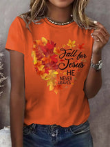 Women's Casual Retro Autumn Faith T-Shirt