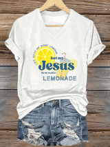 Women's Lemonade Faith   V Neck T-shirt