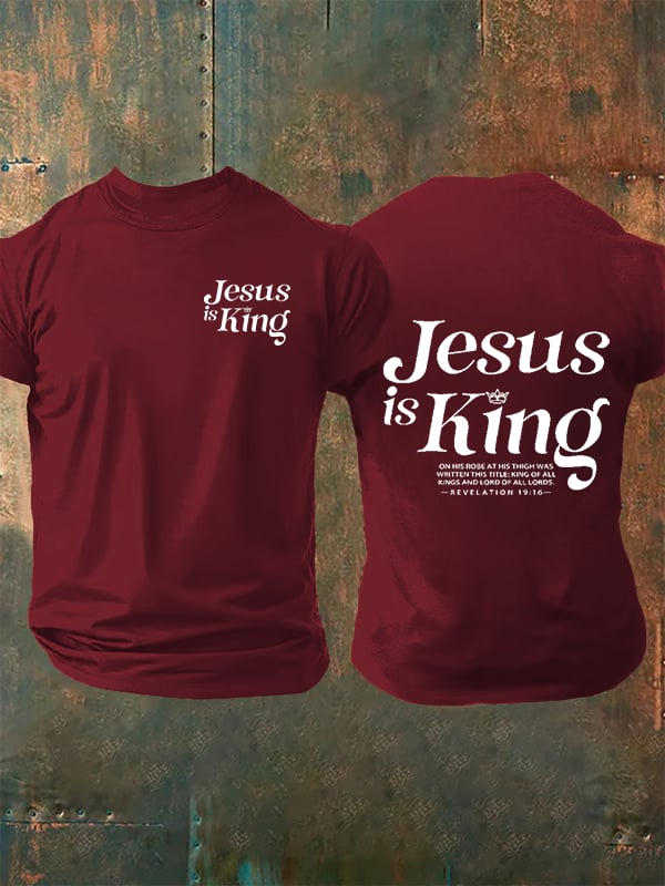 Men's  Jesus Is King Christian  T-Shirt