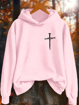 Women's Faith Cross Print Hoodie