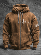 Men's Faith Print Zip-Up Hooded Jacket