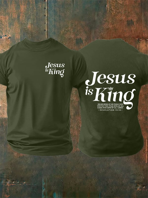 Men's  Jesus Is King Christian  T-Shirt