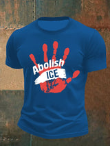 Men's Abolish ICE Casual Printed T-shirt