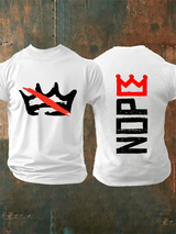 🔥Buy 3 Get 15% Off🔥Men's Nope, No Kings In America Print T-shirt