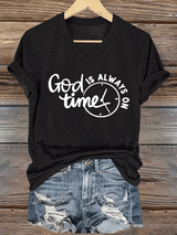 Women's God Is Always On Time T-Shirt