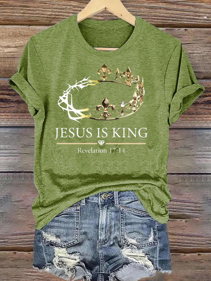 Women's  Jesus Is King Christian  T-Shirt