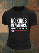 🔥Buy 3 Get 15% Off🔥Men's   NO KINGS IN AMERICA  Print  T-Shirt