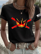 🔥Buy 3 Get 15% Off🔥Women's No Kings Printed Casual T-shirt