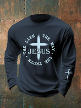 Men's Casual Faith Long-Sleeved T-Shirt