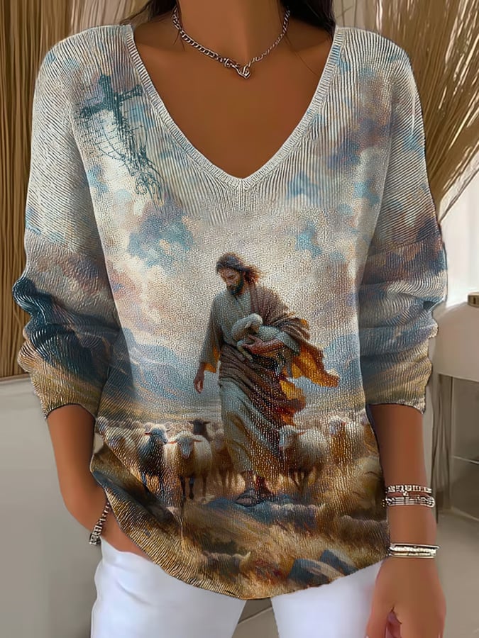 Women'S Casual Faith Long Sleeve T-Shirt