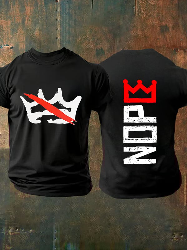 🔥Buy 3 Get 15% Off🔥Men's Nope, No Kings In America Print T-shirt