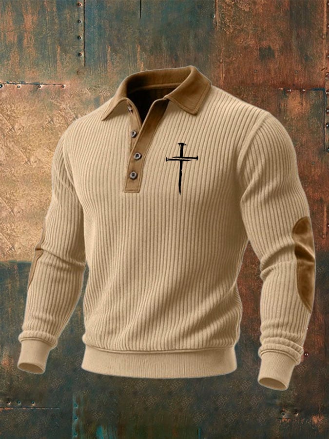 Men'S Faith Cross Casual Sweatshirt