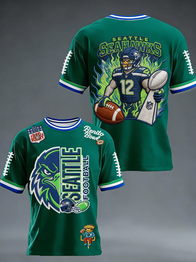 Men's Rugby Pattern Short-Sleeved T-Shirt