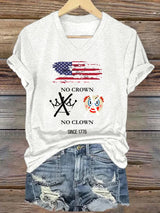 🔥Buy 3 Get 15% Off🔥Women's No Crown For The Clown Print V Neck T-shirt