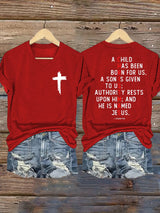 Women's Casual Printed V-Neck T-Shirt