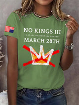 🔥Buy 3 Get 15% Off🔥Retro No Kings III 50 State Nationwide Protest March 28th Print T-Shirt