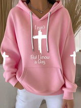 Women's casual retro God is good faith ribbed sweatshirt