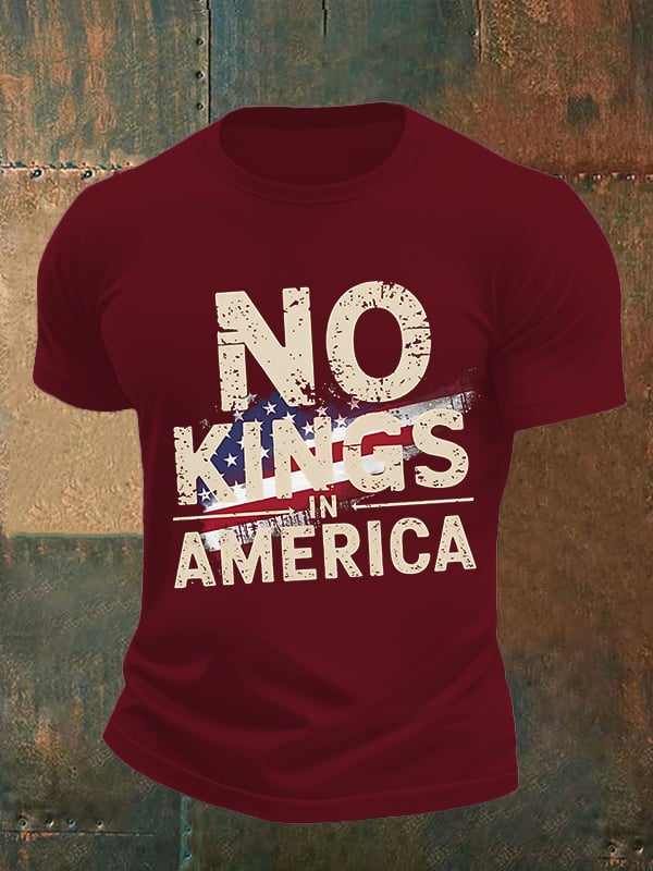 🔥Buy 3 Get 15% Off🔥Men's no kings in America print  T-Shirt