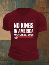 🔥Buy 3 Get 15% Off🔥Men's   NO KINGS IN AMERICA  Print  T-Shirt