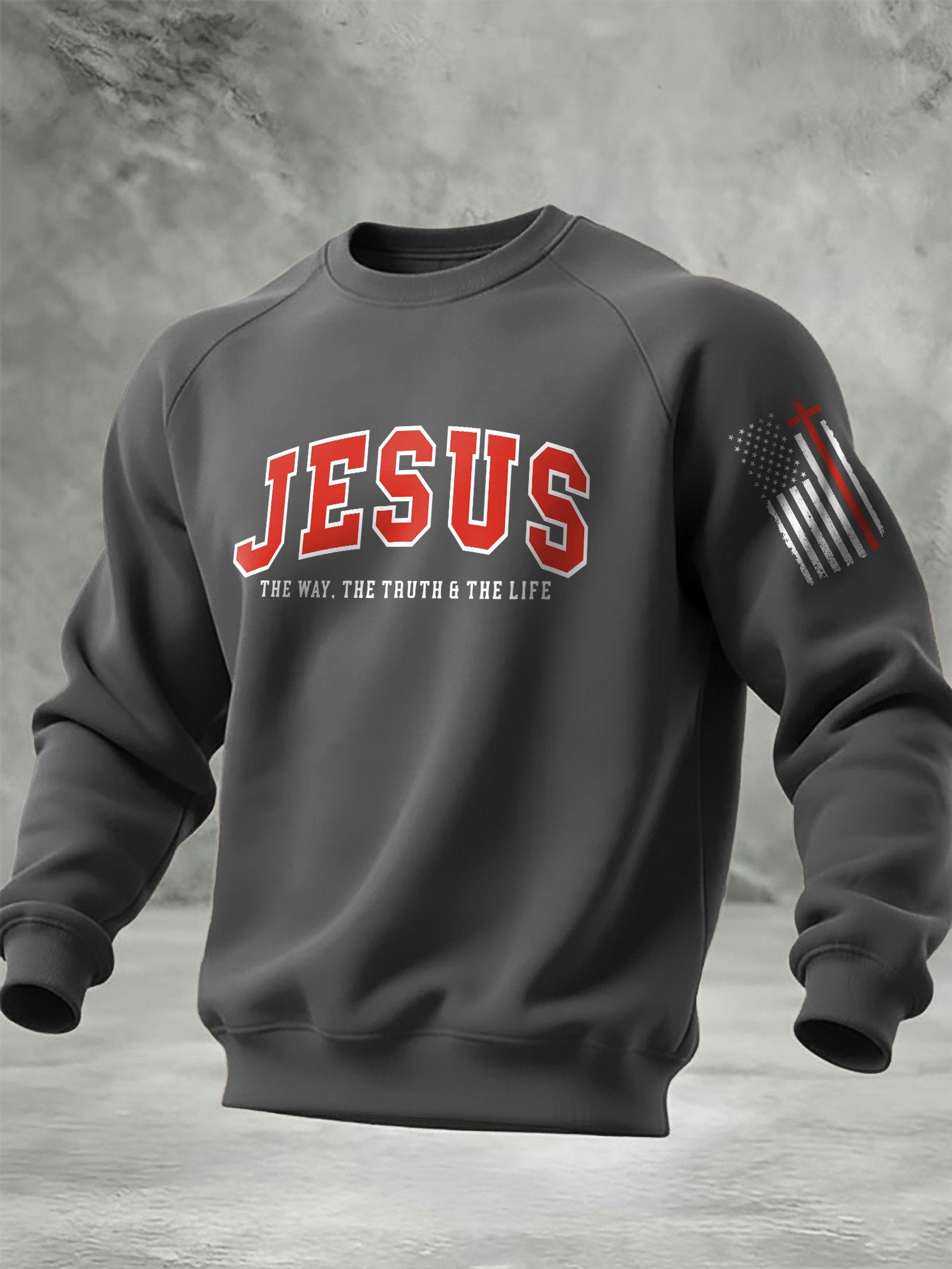 Men's Casual Christian Faith Printed Sweatshirt