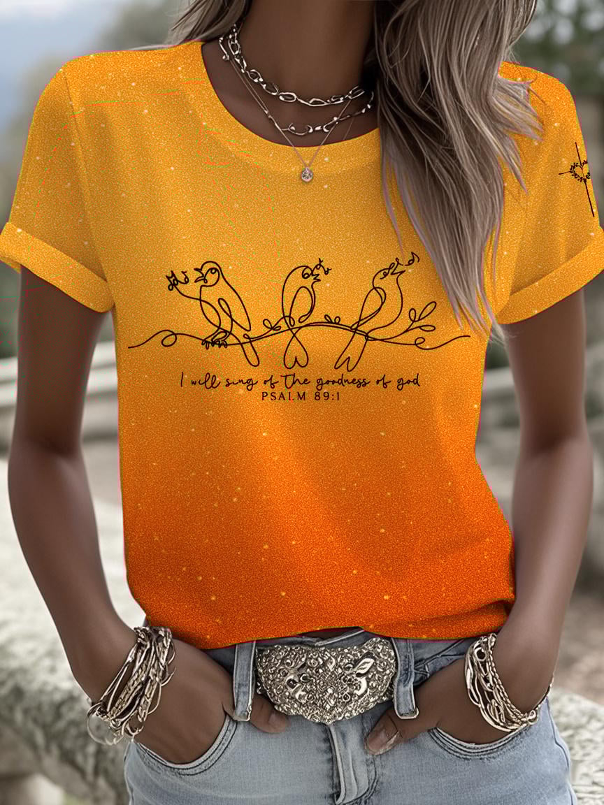 Women's  I Will Sing Of The Goodness Of God  Print Shirt