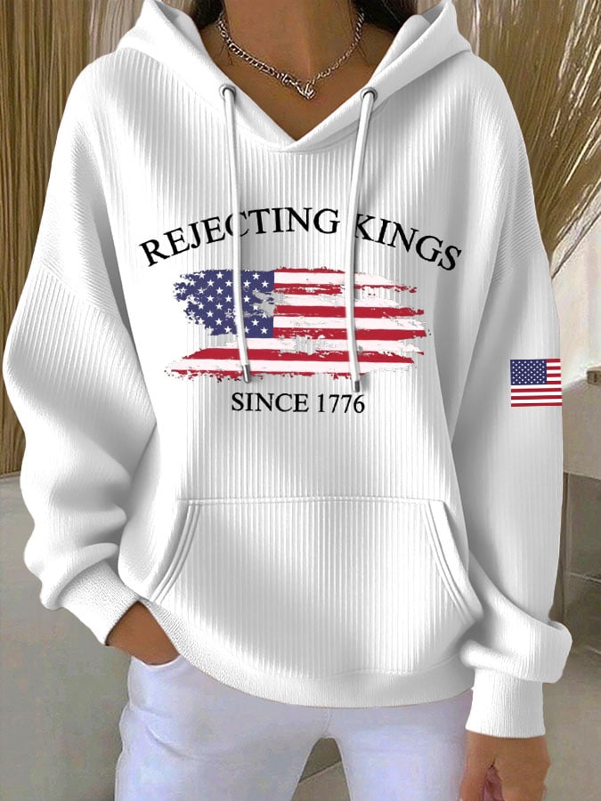 🔥Buy 3 Get 15% Off🔥Women's Casual FDT REJECTING KINGS SINCE 1776 Hoodie