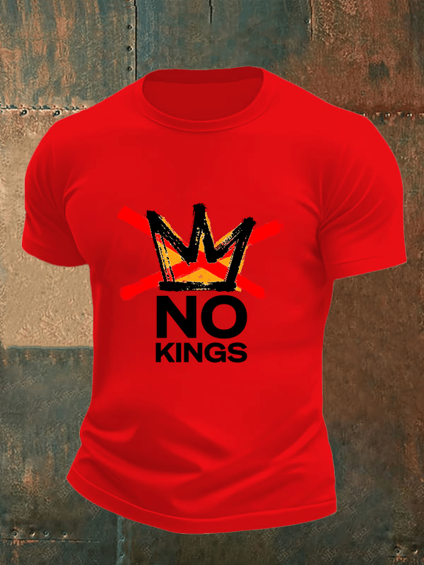 🔥Buy 3 Get 15% Off🔥Men's no kings in America print  T-Shirt