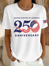 🔥Buy 3 Get 15% Off🔥Women's 250 Years Print Waffle T-shirt