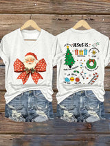Christmas printed casual T-shirt