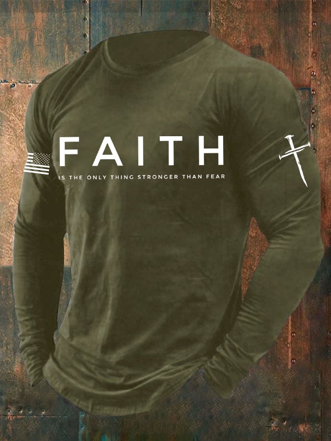 🔥Buy 3 Get 15% Off🔥Men'S Faith Print Casuasl T-Shirt