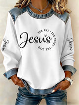 Women'S Jesus The Way The Truth The Life Print Sweatshirt