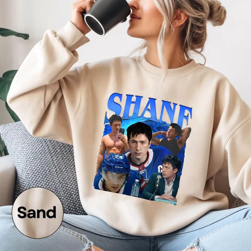 Hockey Romance Print Casual Sweatshirt