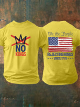 🔥Buy 3 Get 15% Off🔥Men's  No Kings, Rejecting Kings Since 1776, We The People T-Shirt