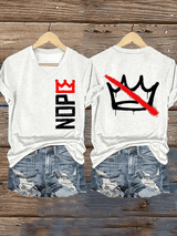 🔥Buy 3 Get 15% Off🔥Women's  Nope, No Kings In America Print T-shirt