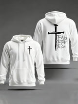 Men's Jesus The Way The Truth The Life Printed Casual Hoodie