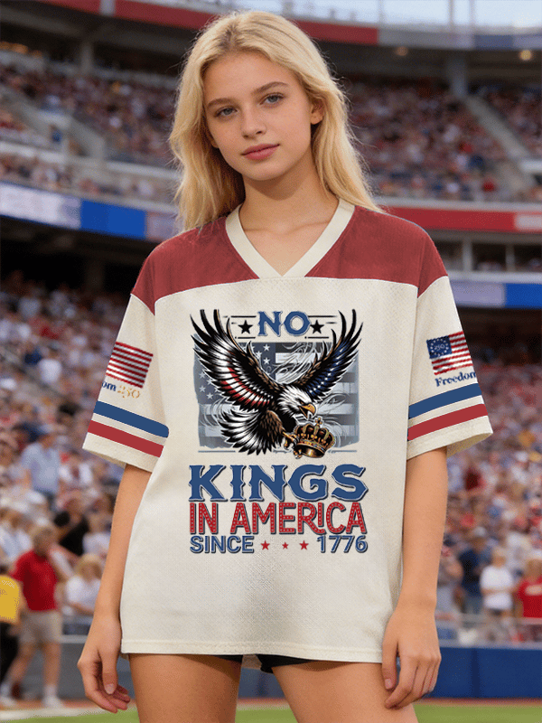 🔥Buy 3 Get 15% Off🔥Women's NO KINGS IN AMERICA  Print  T-Shirt