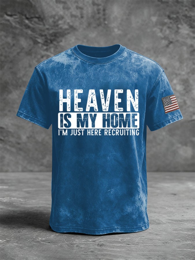 🔥Buy 3 Get 15% Off🔥Men's Heaven Is My Home I'm Just Here Recruiting Casual T-shirt