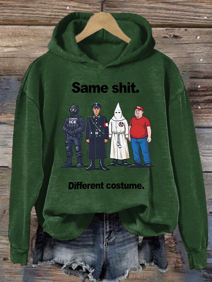 🔥Buy 3 Get 15% Off🔥Women's  Same shit Different costume  Print  Hoodie