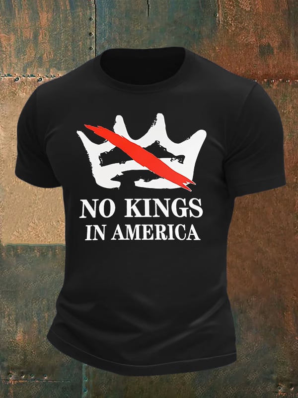 🔥Buy 3 Get 15% Off🔥Men's no kings in America print  T-Shirt