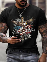 Men's casual faith graphic print short-sleeved T-shirt