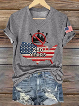 🔥Buy 3 Get 15% Off🔥Women's No Kings In America Print V Neck T-shirt