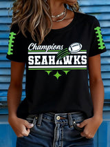 Women's Football Print T-shirt