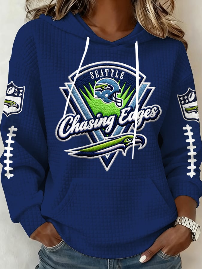 Women's Football Print Casual Sweatshirt