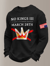🔥Buy 3 Get 15% Off🔥Men's Retro No Kings III 50 State Nationwide Protest March 28th Print Sweatshirt