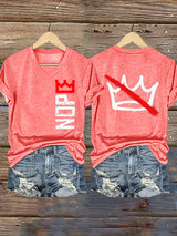 🔥Buy 3 Get 15% Off🔥Women's  Nope, No Kings In America Print T-shirt