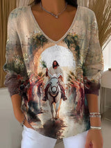 Women'S Casual Faith Long Sleeve T-Shirt